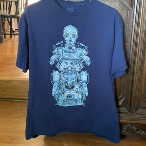 Star Wars Navy Robot Tee sz L